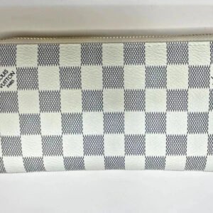 Louis Vuitton Damier Azur Zippy Wallet – Zip Around Long Wallet Purse | White
