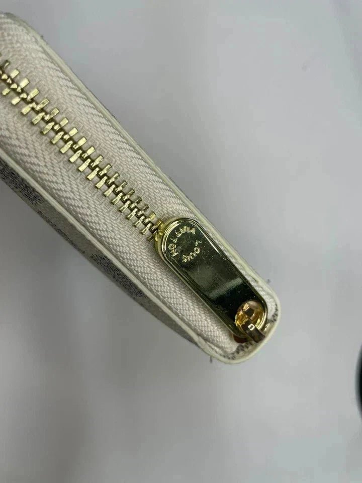 Louis Vuitton Damier Azur Zippy Wallet β Zip Around Long Wallet Purse | White - Image 4