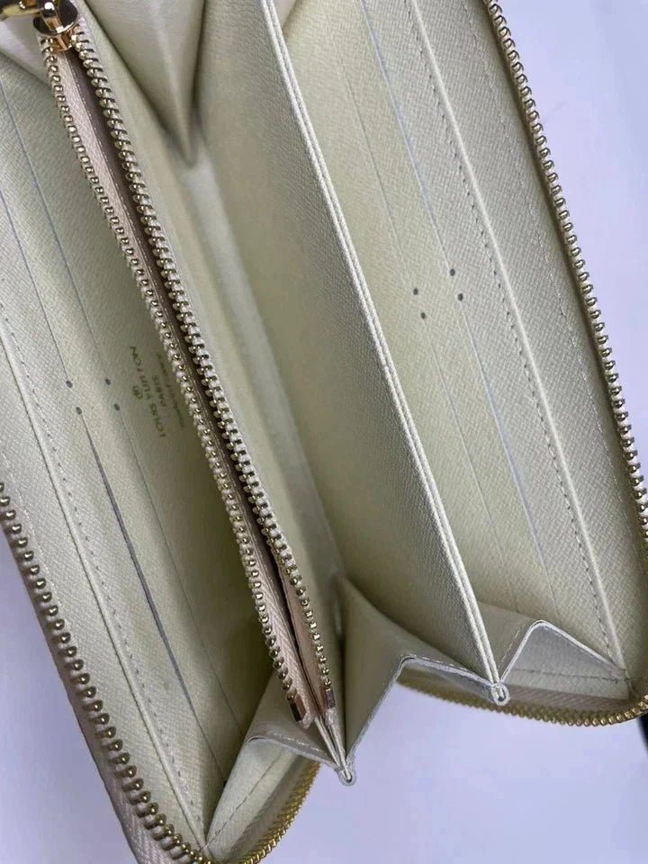 Louis Vuitton Damier Azur Zippy Wallet β Zip Around Long Wallet Purse | White - Image 3